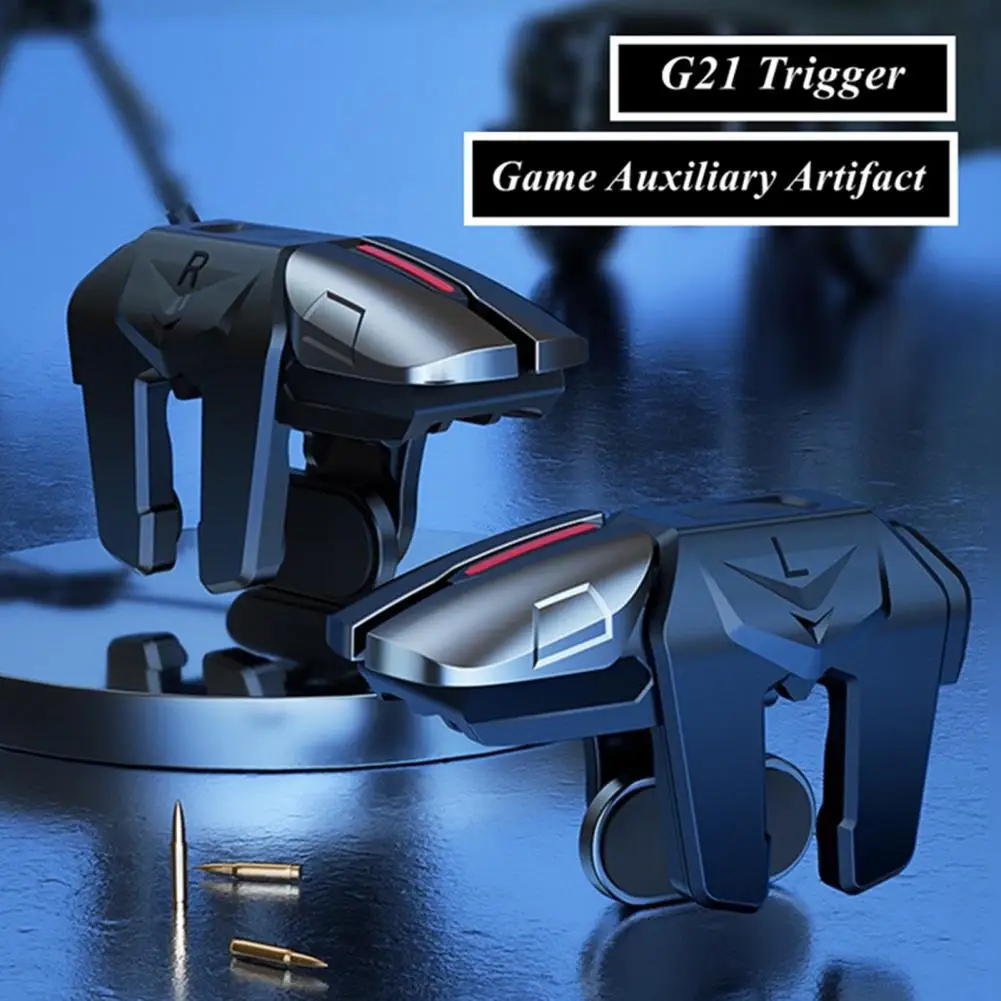 Convenient Mobile Game Triggers Six-finger Linkage Non-slip Game Joysticks Clip Design Mobile Gaming Controller Triggers thumbnail 5