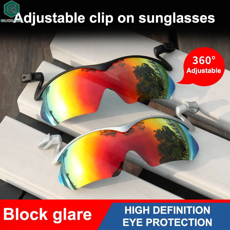 1PC Adjustable Clip Cap Sports Sunglasses Flip-Up Cover Polarized UV Protection Polarized Sunglasses Clip On Hat Cycling Goggles