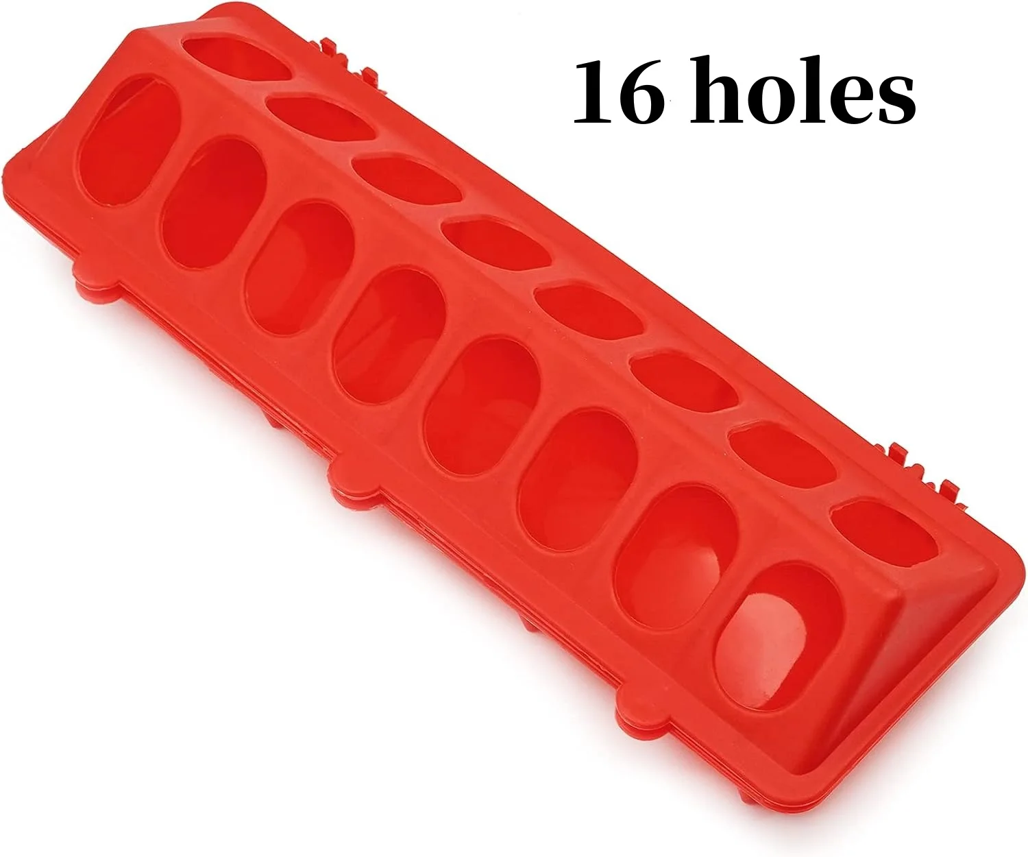30cm Poultry Bird Feeder Double Row 16 Holes Ground Feeder Plastic Clamshell Feeding Bucket Chicken Farm Breeding Supplies