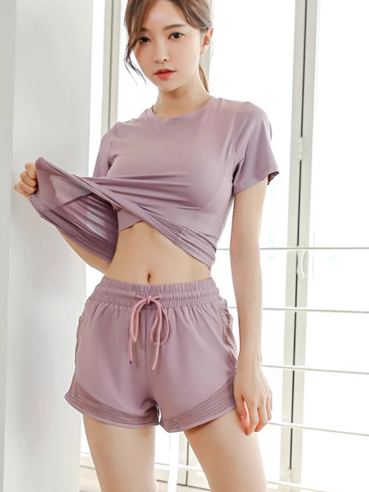 Running set for women summer fitness wear yoga exercise  popular quick-drying thin slimming breathable outdoor morning run