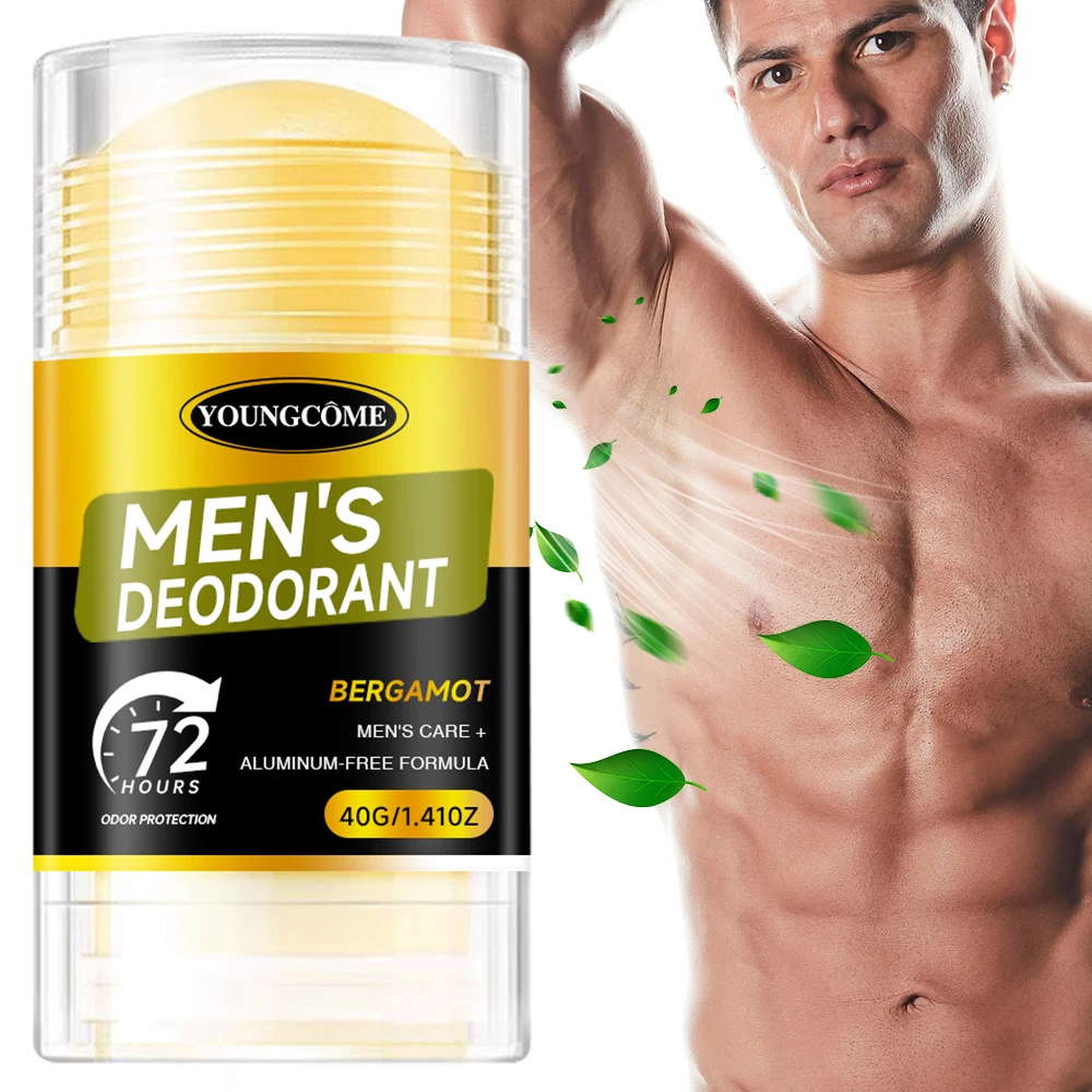 Men Sandalwood Deodorant Stick Anti Sweating Keep Drying Lasting Fragrance Remove Armpit Odor Underarm Refresh Sticks 1/2/4set thumbnail 6