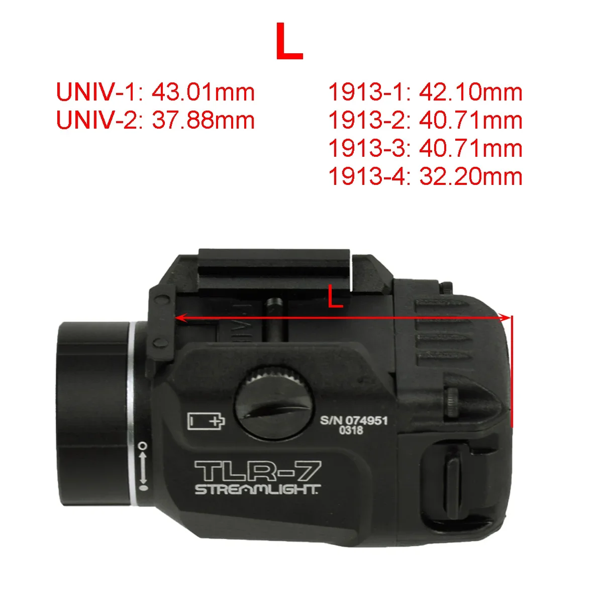 Streamlight TLR-1 TLR-1HL TLR-3 TLR-4 TLR-7 TLR-8 TLR Tactical Scout Light Flashlight Hunting Spotlight Outdoor Lamp Torch thumbnail 5
