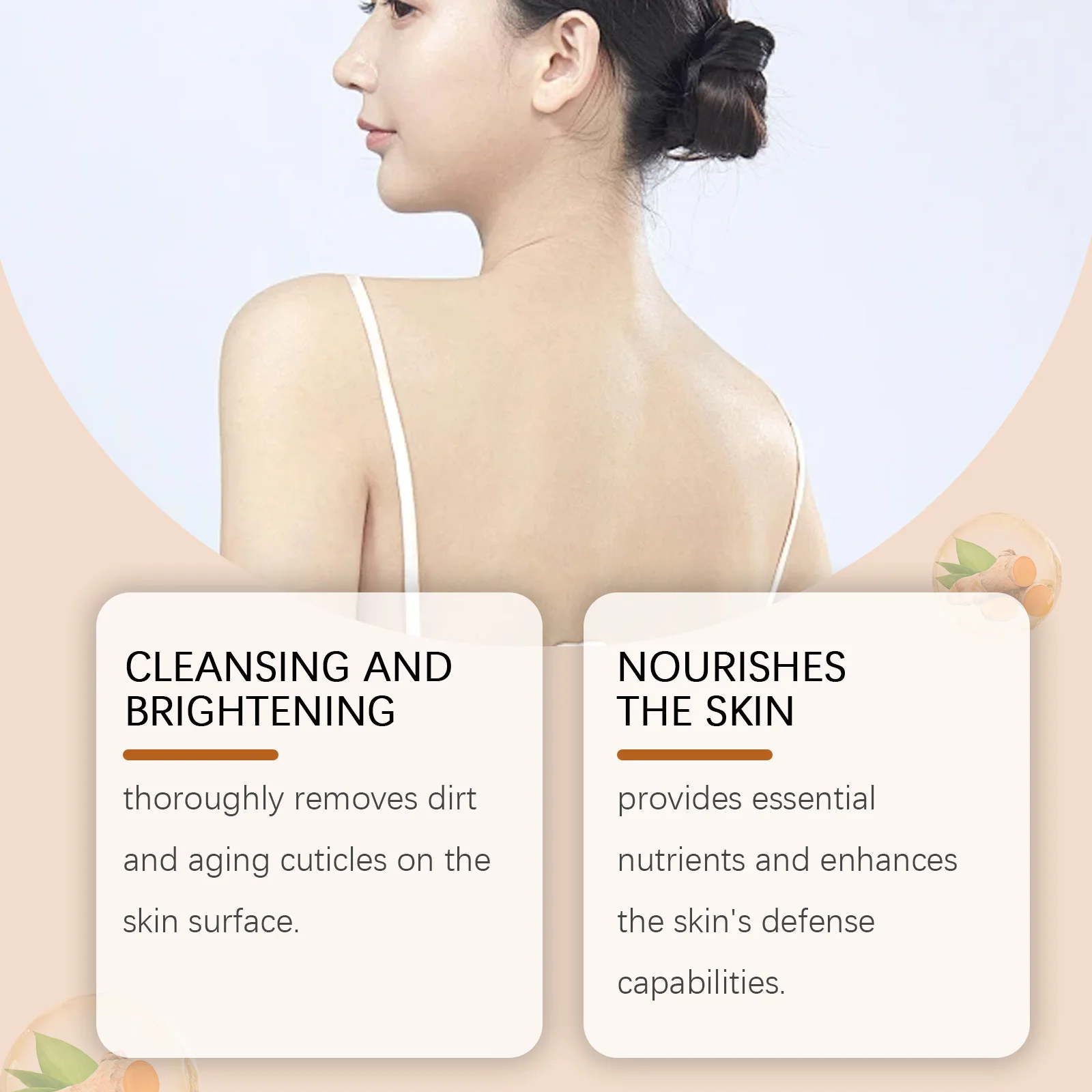Turmeric Body Scrub Moisturizing & Cleansing Exfoliant for Glowing Skin Body Care Product Gentle Formula for All Skin Types thumbnail 2