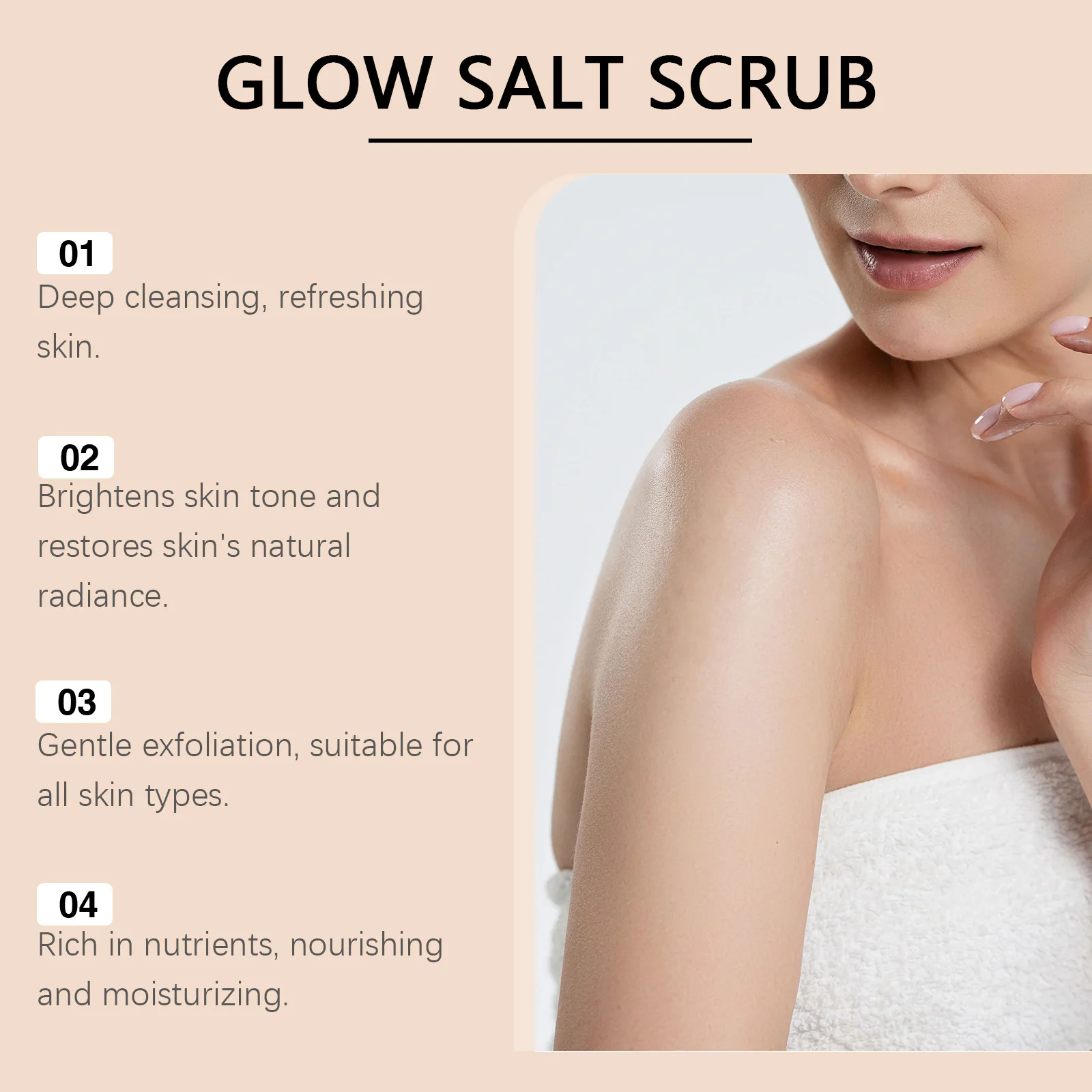 Turmeric Body Scrub Moisturizing & Cleansing Exfoliant for Glowing Skin Body Care Product Gentle Formula for All Skin Types thumbnail 4
