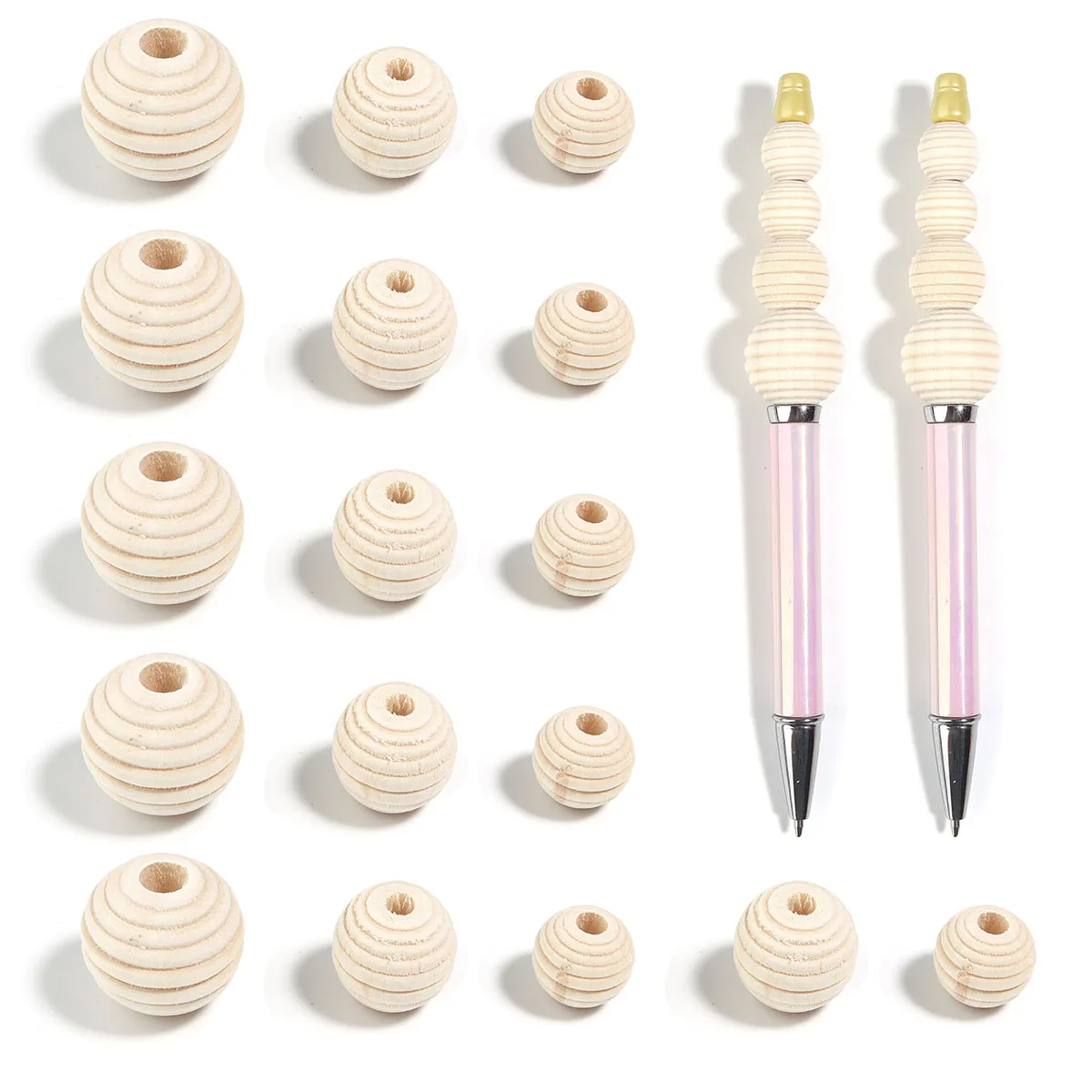 10-100pcs 6-30mm Natural Wood Beads Round Unfinished Wooden Balls for DIY Crafts Kids Arts Toy Home Decoration Handmade Supplies thumbnail 4