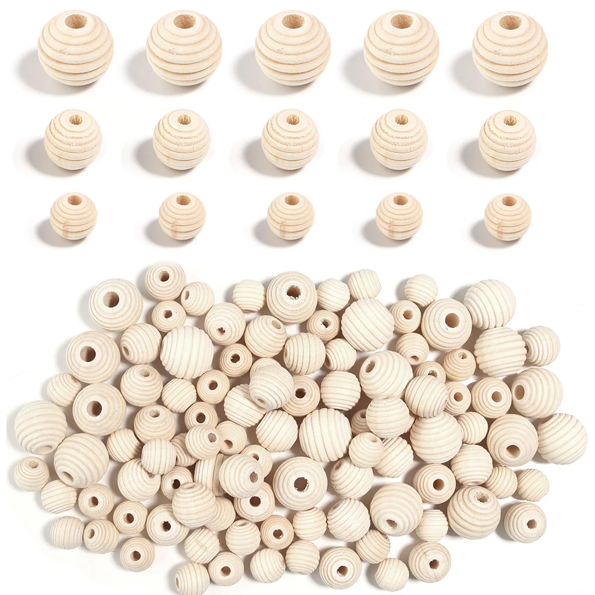 10-100pcs 6-30mm Natural Wood Beads Round Unfinished Wooden Balls for DIY Crafts Kids Arts Toy Home Decoration Handmade Supplies thumbnail 6