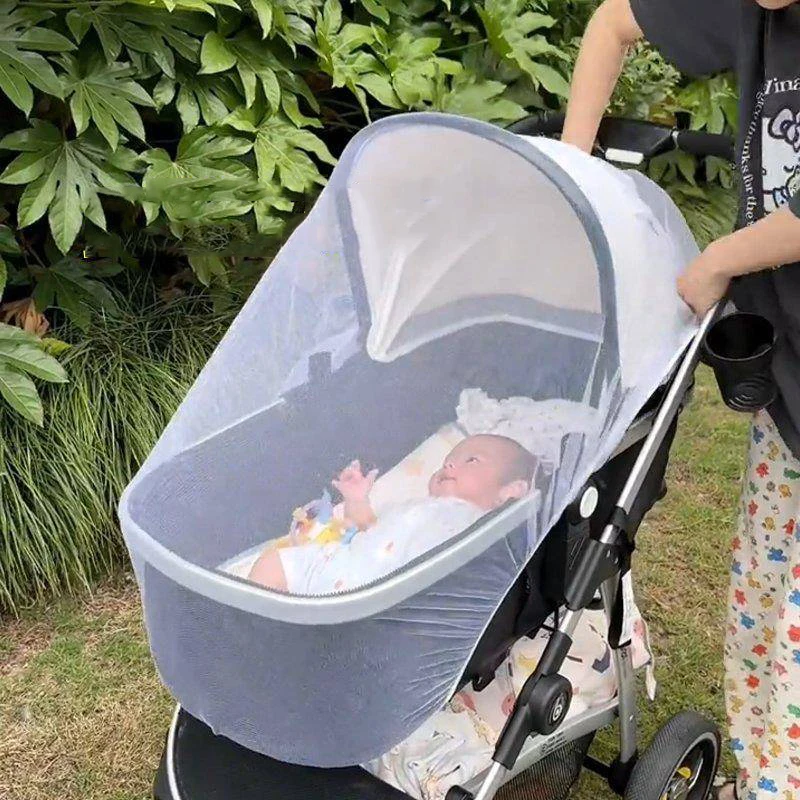 Universal Baby Stroller Mosquito Net Summer Pram Fly Insect Mesh Baby Net Infants Protection Mesh Cover Stroller Accessories