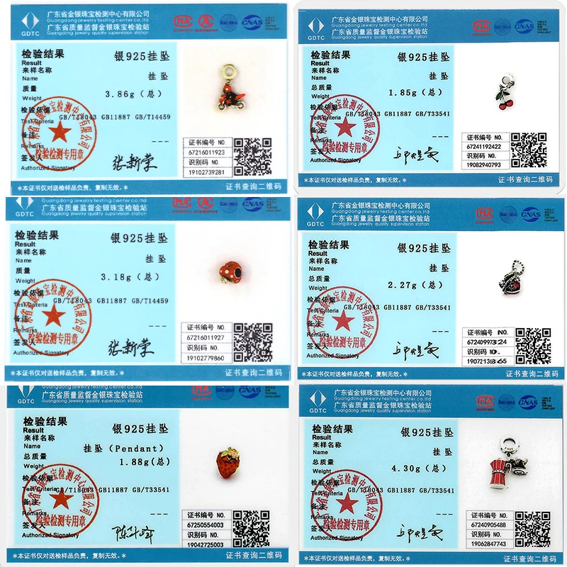 Red Series Charms Beads Pendan 925 Sterling Silver Suitcase Red Wine High Heels Cherry Charm Fit Original Bracelet Woman Jewelry thumbnail 2