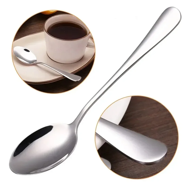 3PCS Stainless Steel Teaspoon Set Kitchen Dessert Coffee Tea Spoon Espresso Spoon Kitchen Tableware Cooking Utensils  Tableware thumbnail 6