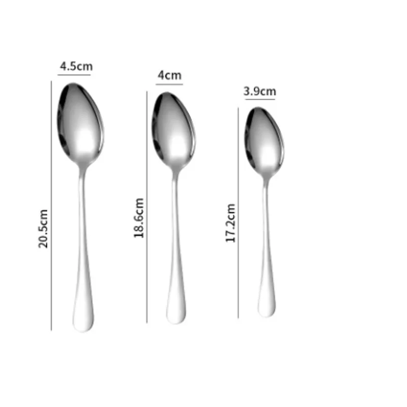 3PCS Stainless Steel Teaspoon Set Kitchen Dessert Coffee Tea Spoon Espresso Spoon Kitchen Tableware Cooking Utensils  Tableware thumbnail 2