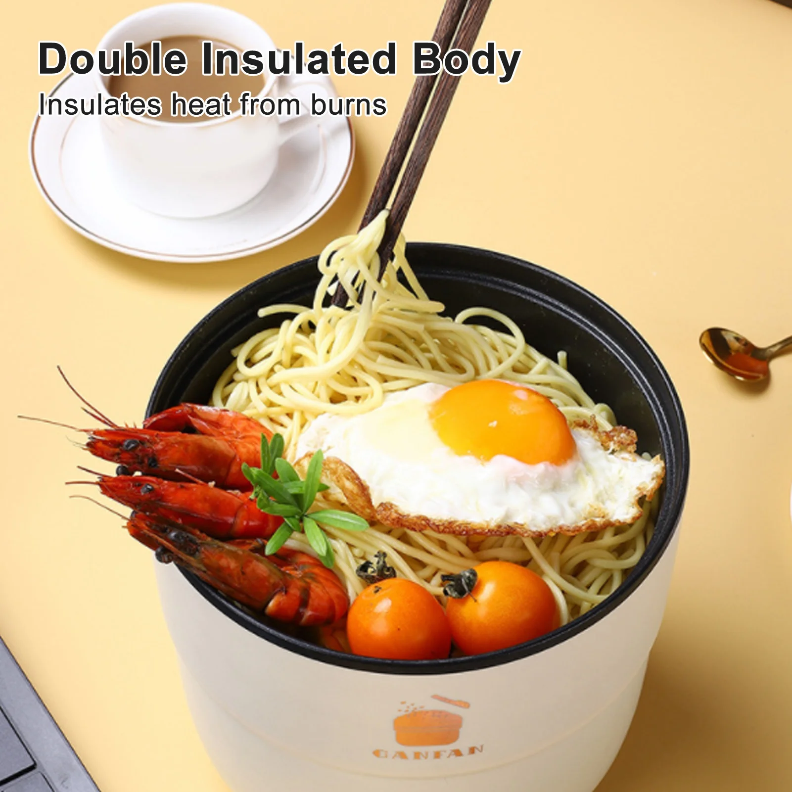 Electric Rice Cooker Multifunctional 1.8L Double Layers Anti Scald Anti Stick Electric Cooking Pot for Noodles Soup Stewing thumbnail 6