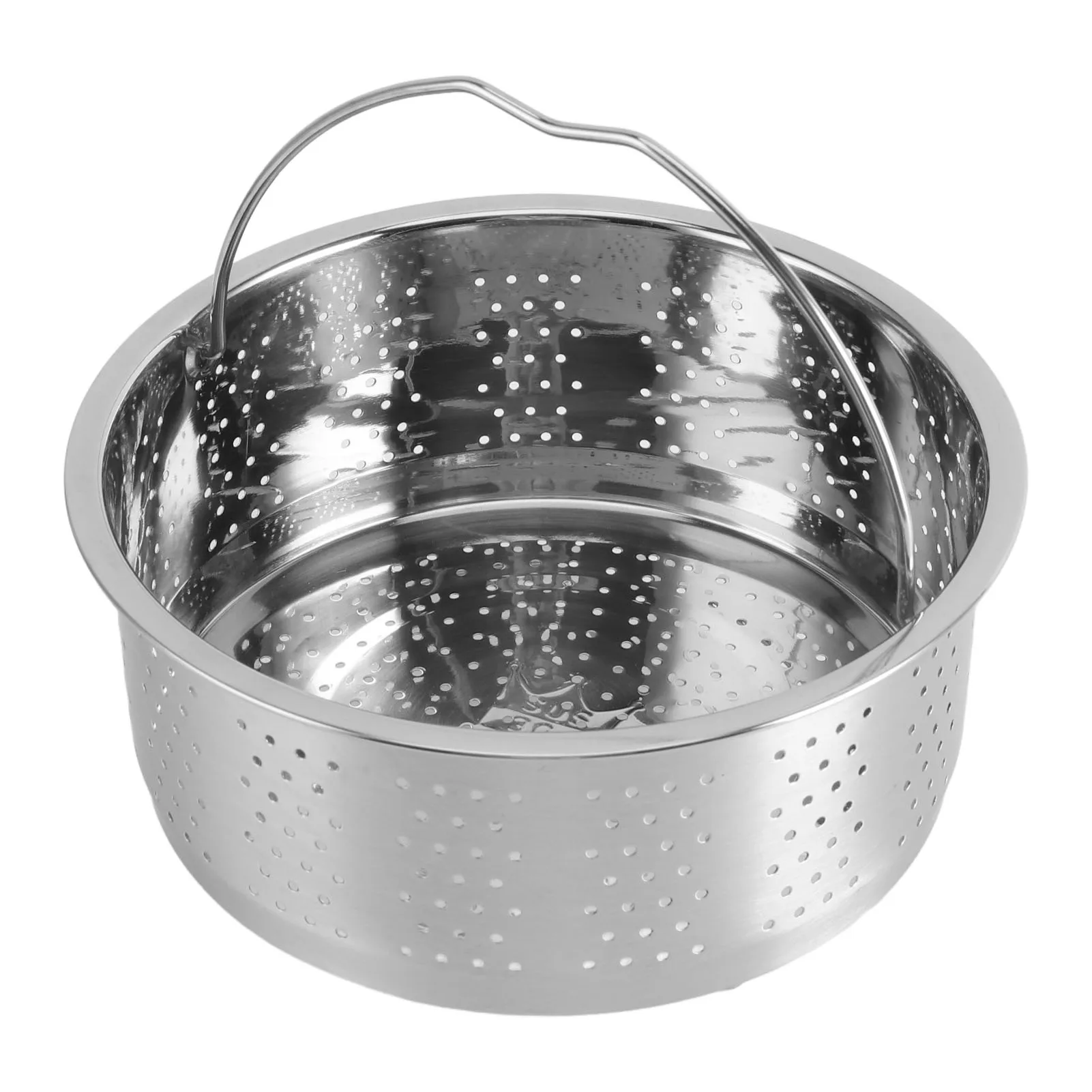 1Pc Stainless Steel Steam Basket with Handle Sugar Removal Rice Cooker Insert Steaming Rack for Food Egg Vegetables Fruits thumbnail 4