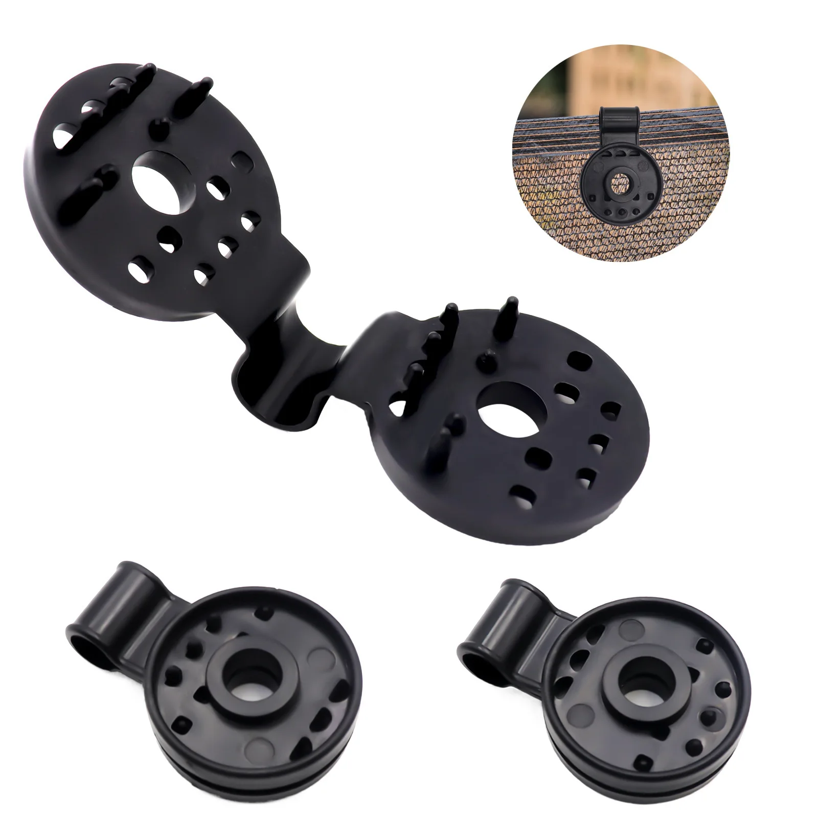 100Pcs Shade Cloth Plastic Clips Sun Shade Net Clips Greenhouse Fabric Fixing Clamps Grommet Fence Netting Hook thumbnail 3