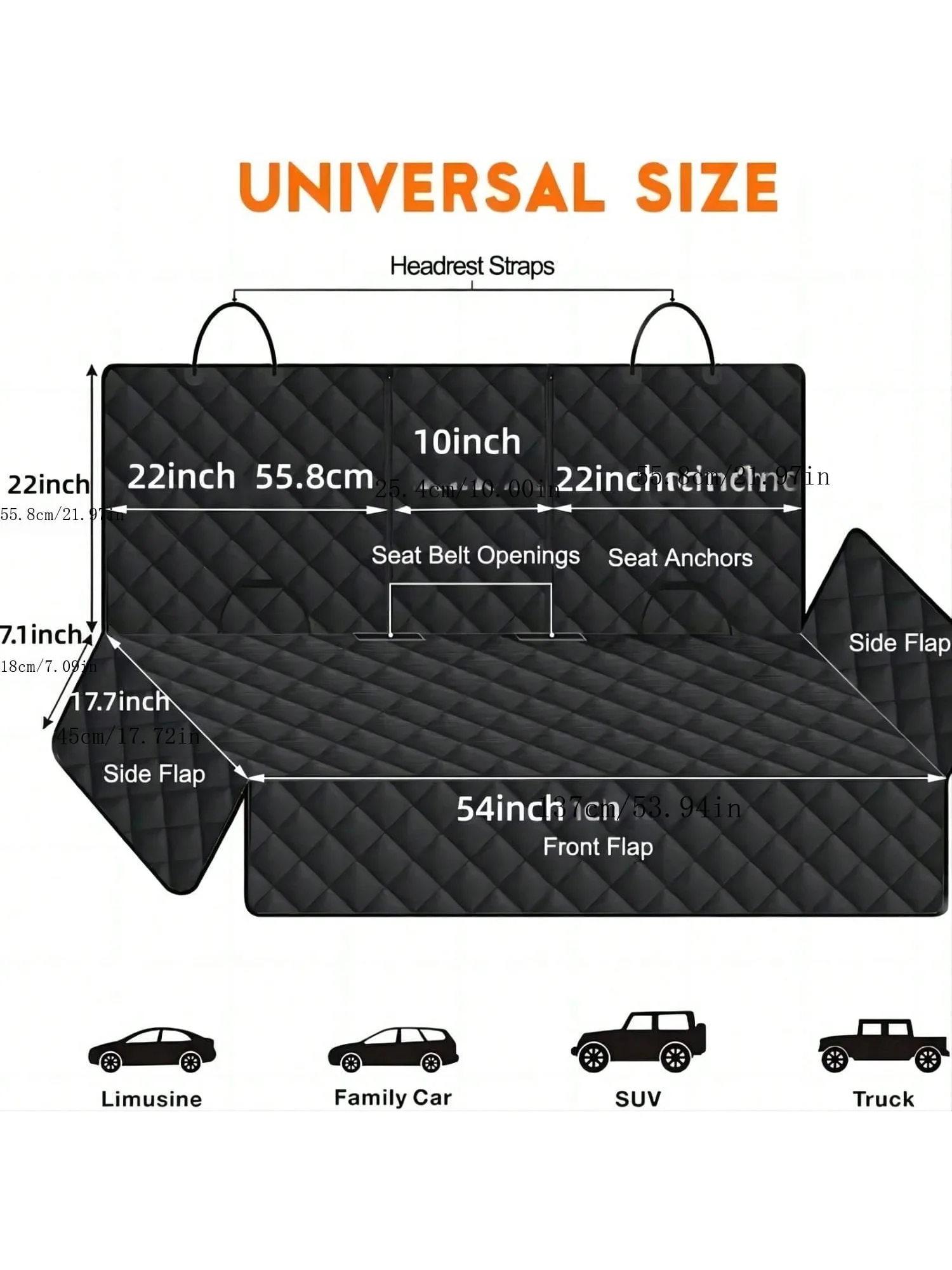 Dog Car Seat Cover Pet Travel Carrier Mattress Waterproof Dog Car Seat Protector With Middle Seat Armrest For Dogs thumbnail 3