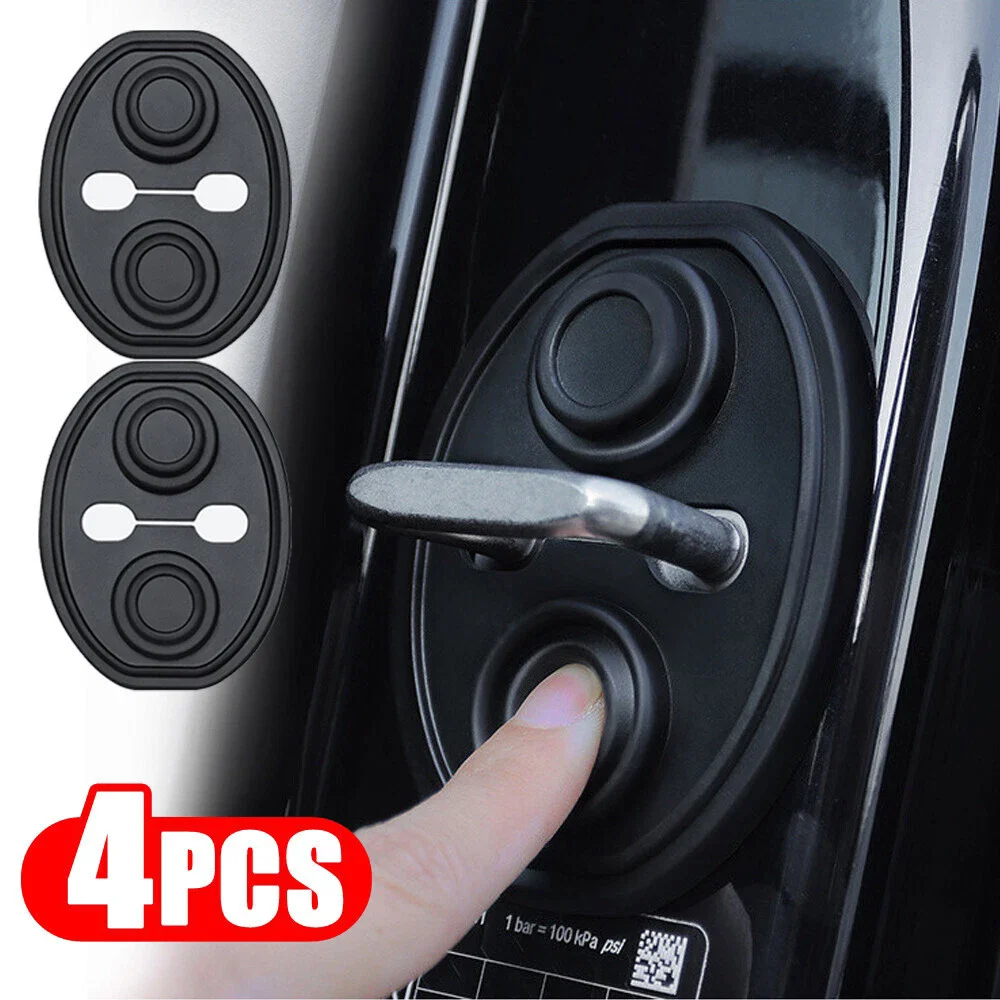 Upgrade Car Door Closing Shockproof Silicone Cushion Mute Shock Absorber Protective Covers Car Door Latch Accessories