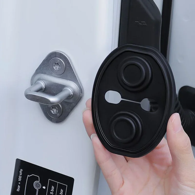 Upgrade Car Door Closing Shockproof Silicone Cushion Mute Shock Absorber Protective Covers Car Door Latch Accessories thumbnail 2