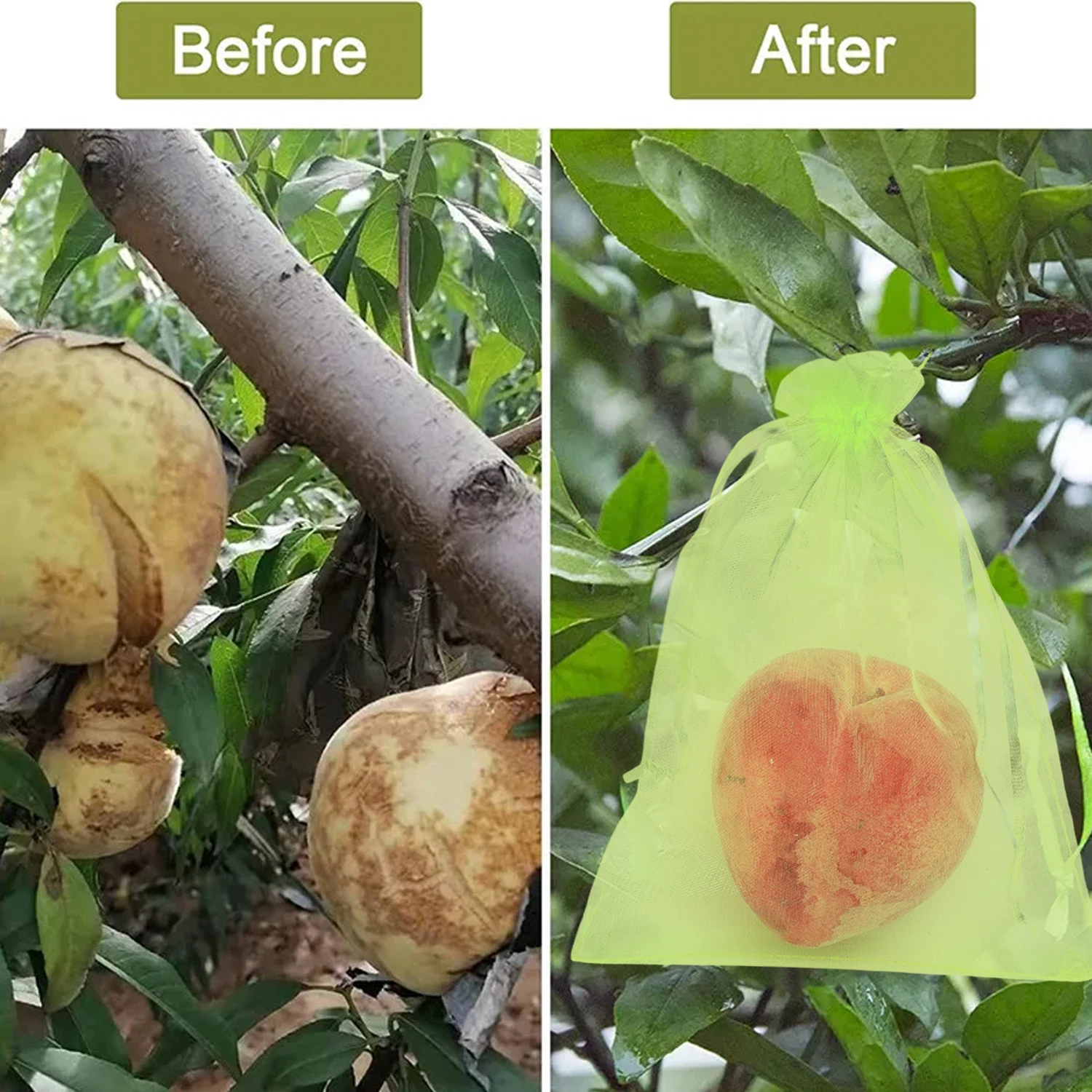 10-200Pcs Fruit Protection Netting Bags Plant Grow Bags Garden Anti-Bird Mesh Bag Vegetable Strawberry Grape Cover Garden Tools thumbnail 2