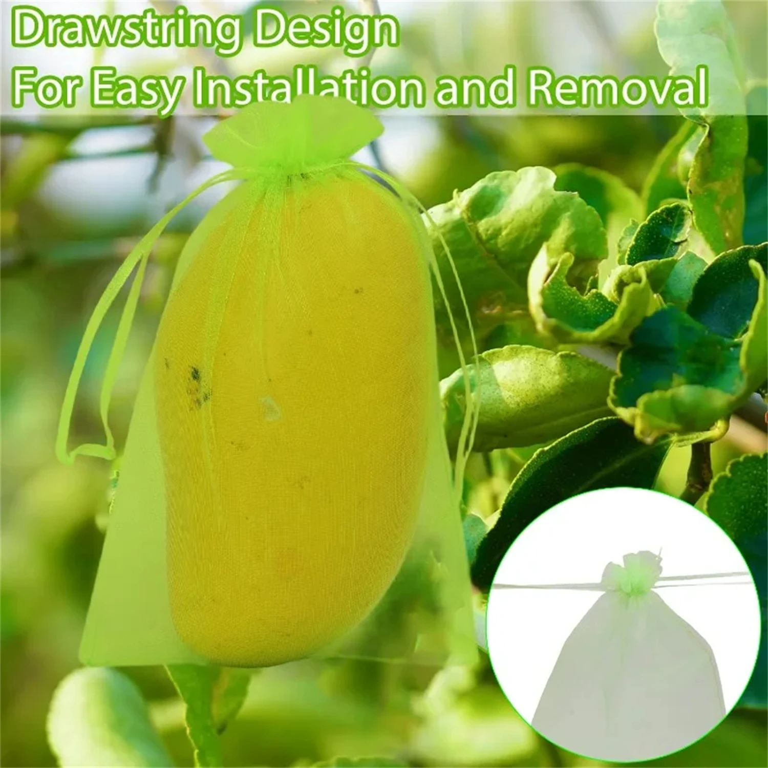 10-200Pcs Fruit Protection Netting Bags Plant Grow Bags Garden Anti-Bird Mesh Bag Vegetable Strawberry Grape Cover Garden Tools thumbnail 4