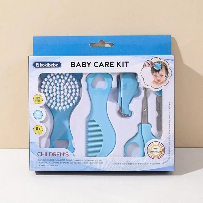 Design Gentle Hair Bristle Soft Infant Comb 5 Piece Grooming Set Cartoon Brush Safe Baby Care Essential Kit thumbnail 4
