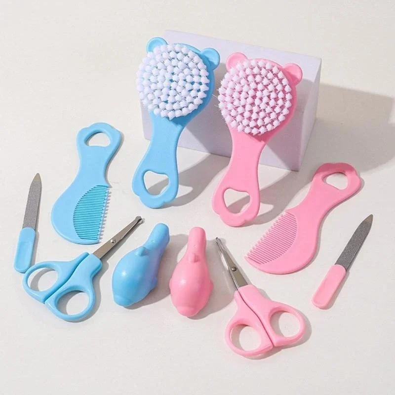 Design Gentle Hair Bristle Soft Infant Comb 5 Piece Grooming Set Cartoon Brush Safe Baby Care Essential Kit thumbnail 5