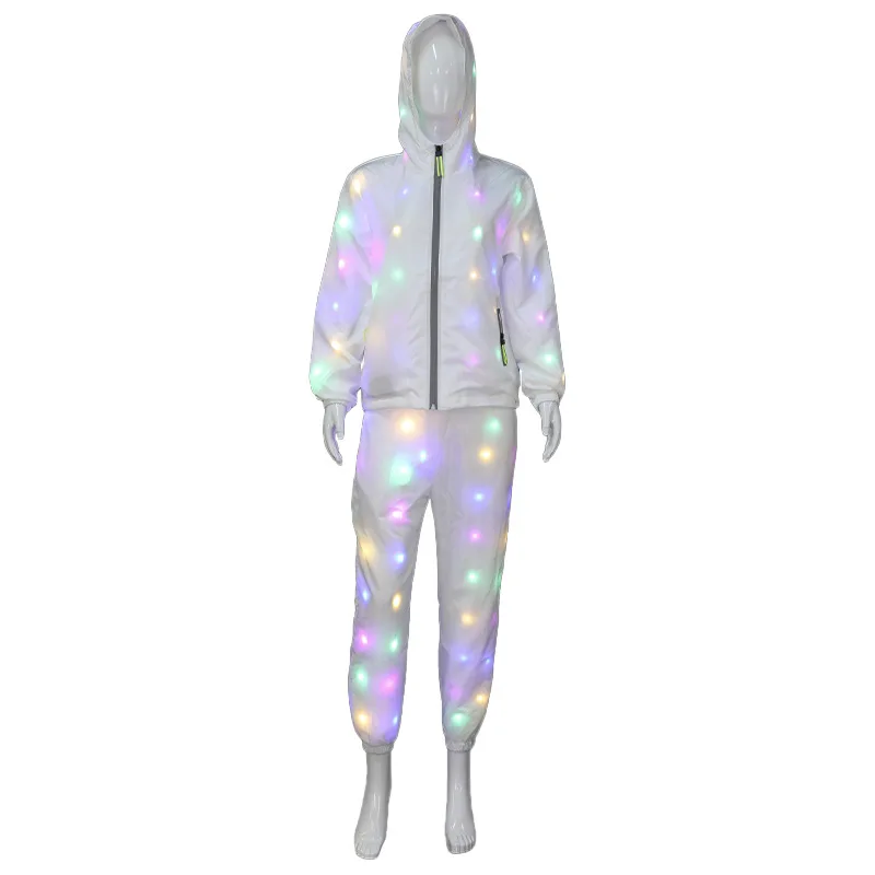 Led Light Waterproof Jacket Fashion Night Running Prop Led Light Up Rave Coat Adult Dance Performance Fancy Dress Flash Clothes thumbnail 6