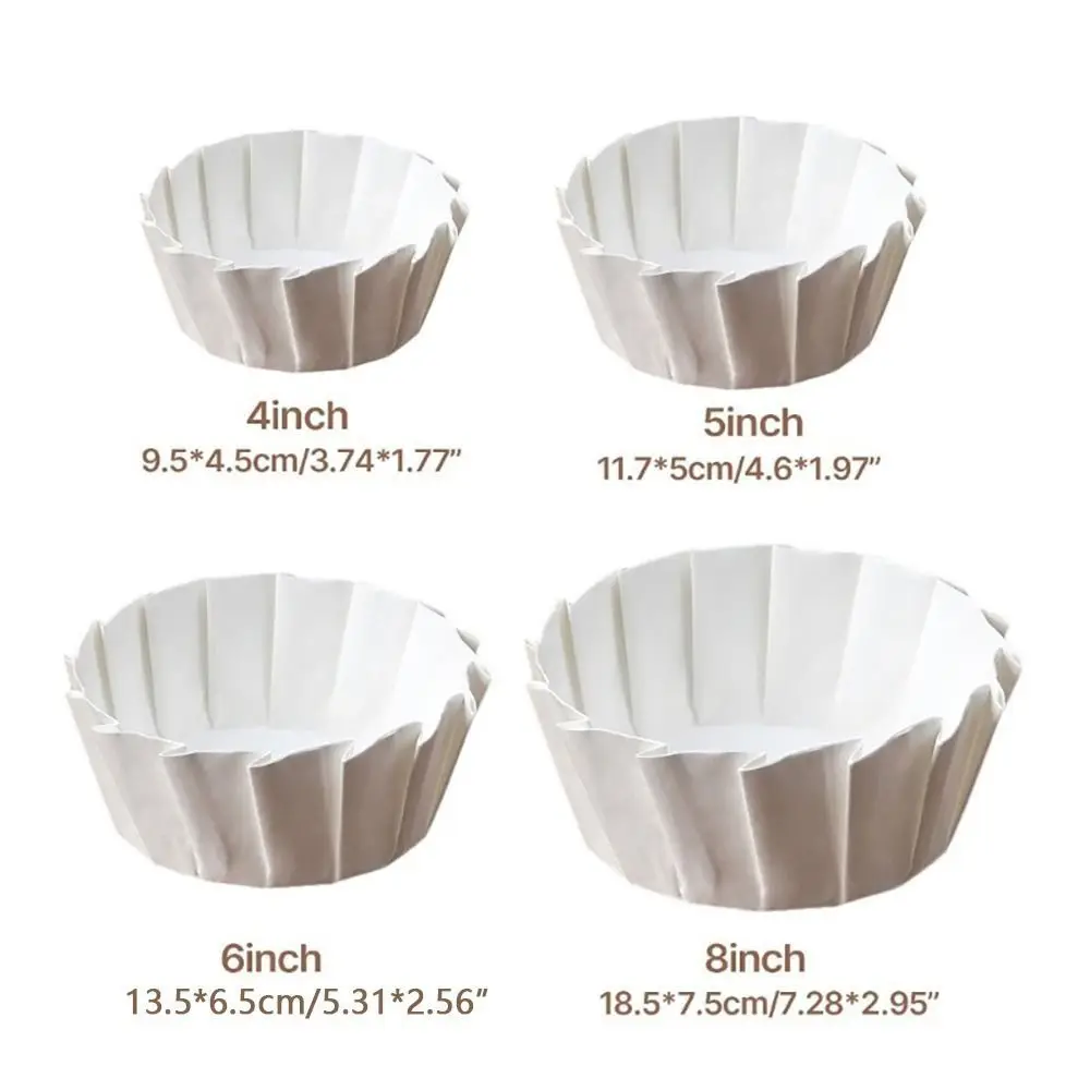 50Pcs Kitchen Use Baking Papers Cake Wrap Foldless Disposable Basques Cake Paper 4/6/8inch Oilproof Cupcake Liner thumbnail 6