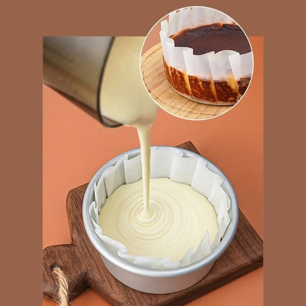 50Pcs Kitchen Use Baking Papers Cake Wrap Foldless Disposable Basques Cake Paper 4/6/8inch Oilproof Cupcake Liner thumbnail 3