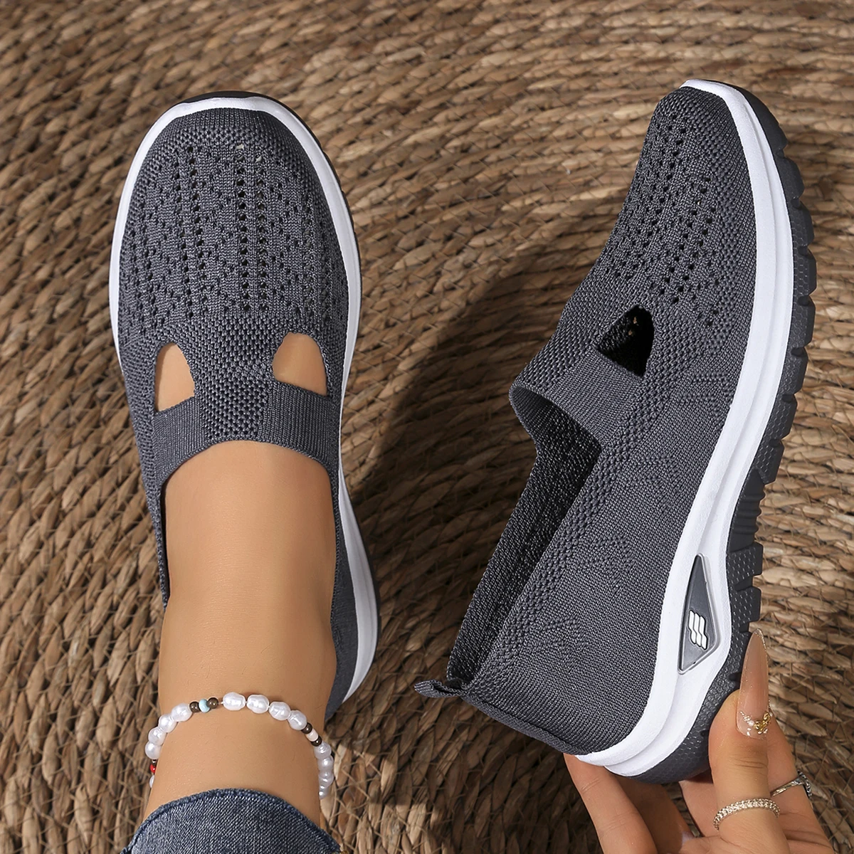 women's summer shoes - casual sneaker, Non-slip sole design, fly-woven upper is more skin-friendly sale shoes with free shipping thumbnail 6