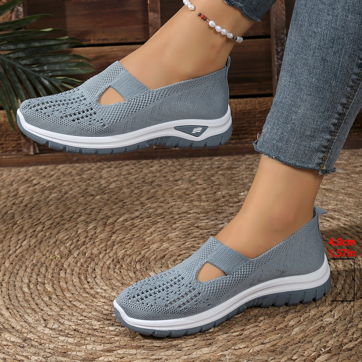 women's summer shoes - casual sneaker, Non-slip sole design, fly-woven upper is more skin-friendly sale shoes with free shipping thumbnail 4