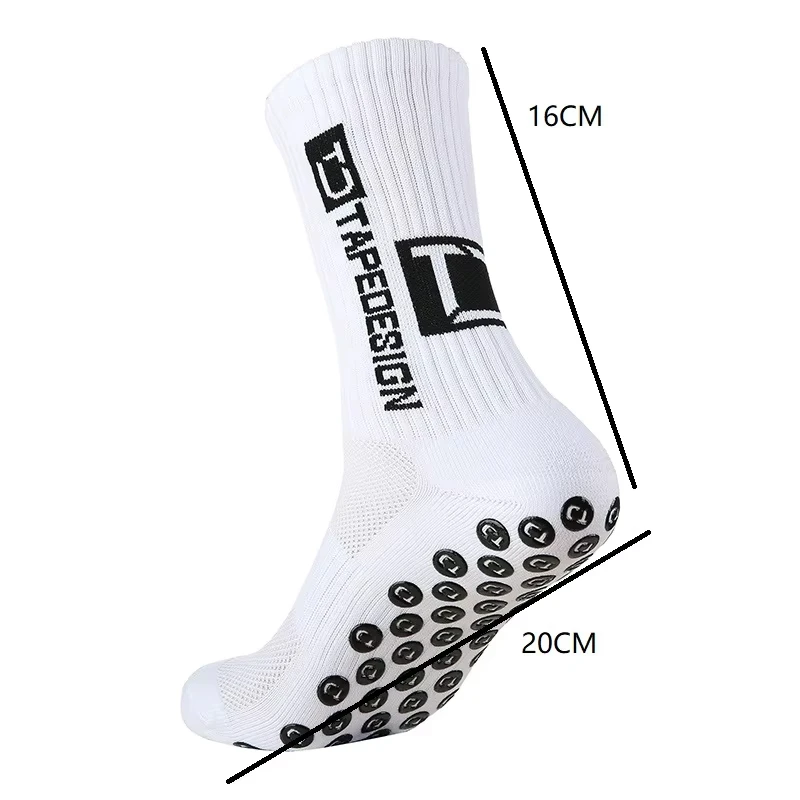 1/4/6 parirs of size 36-40 Children's and Women TC mid tube glued football non slip socks for sports training and competition thumbnail 5
