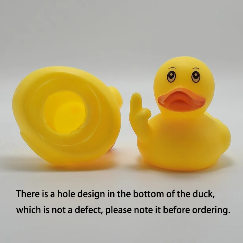 Funny Middle Finger Duck Car Dashboard Decoration Cool Rubber Duck with Small Wine Bottle Beer Home Car Ornaments Creative Gift thumbnail 2