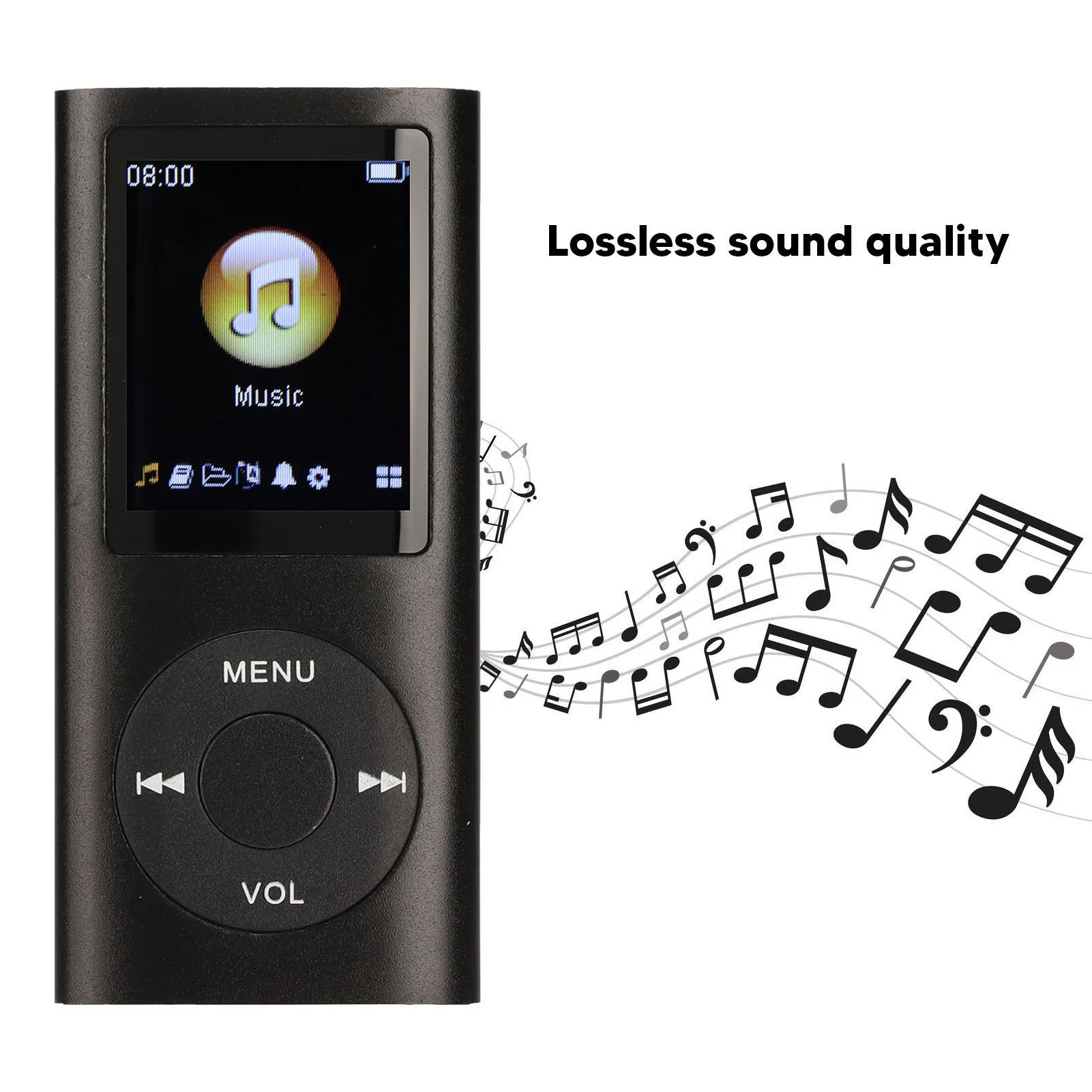 1.8 Inch LCD Screen MP3 Player Stylish Multifunctional Lossless Sound Slim Portable MP3 Music Player thumbnail 4