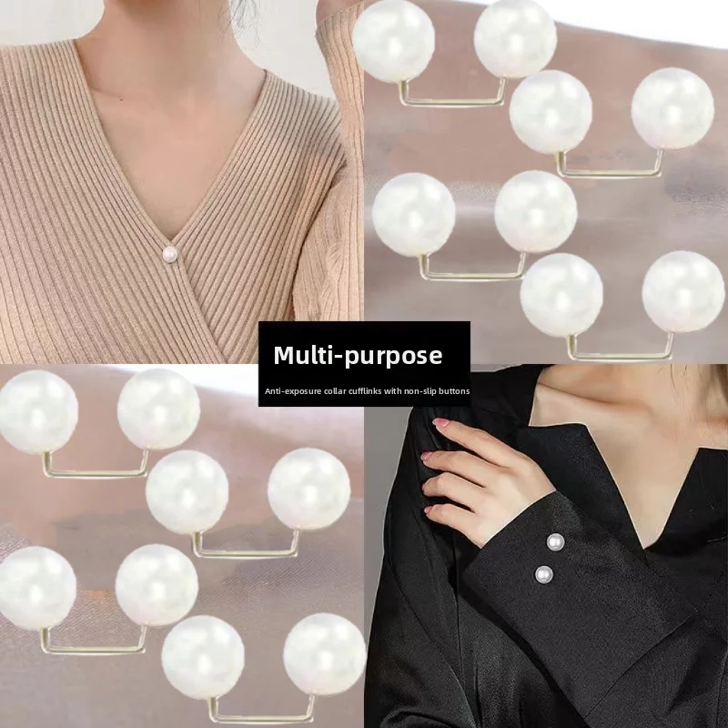 5/10PCS Safety Pins Pearl Non Slip Brooches For Clothing Waist Fixing Neckline Adjust Scarf Fashion DIY Sewing Accessories thumbnail 3