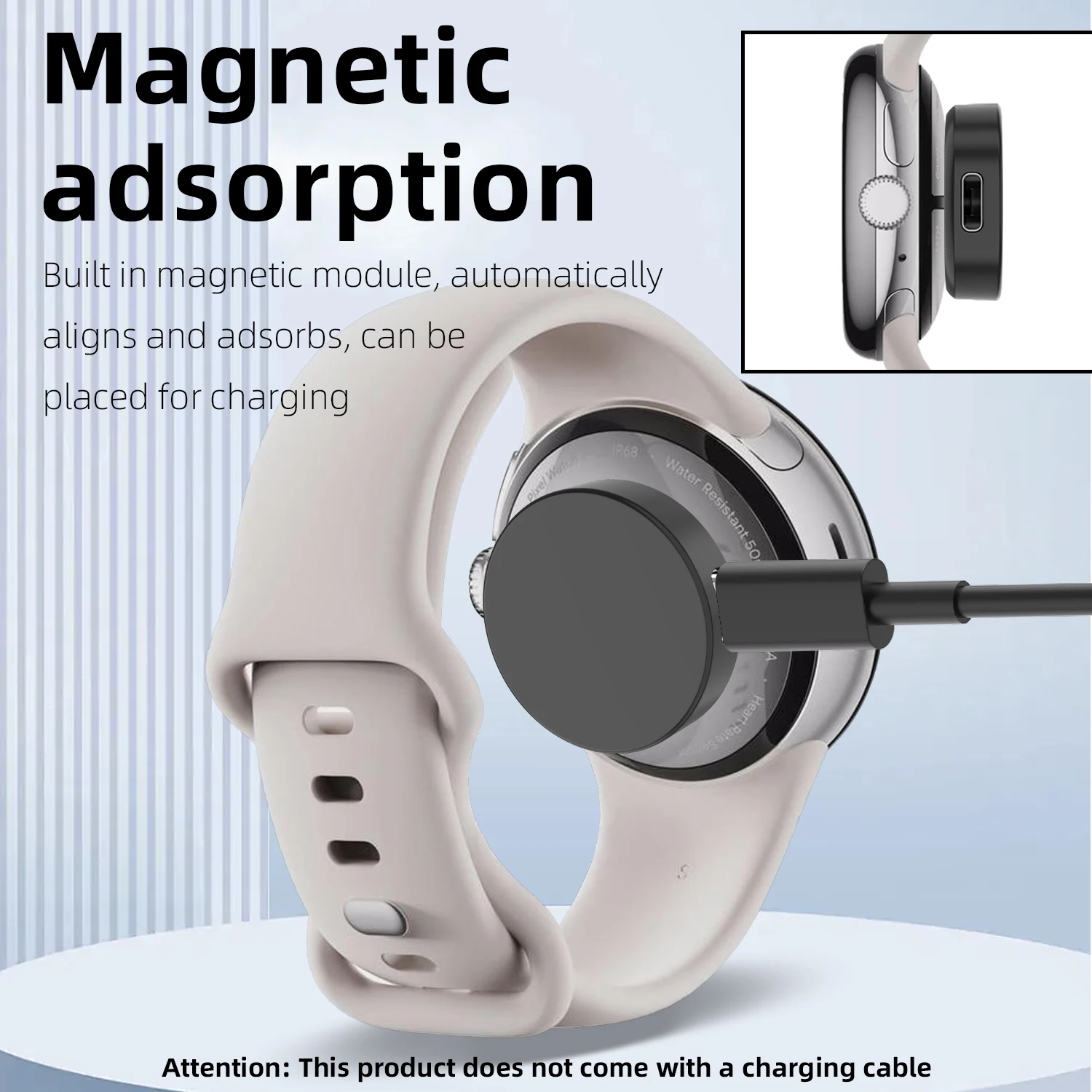 With lanyard for Google Pixel Watch3/2 USB Smart Watch Charger Replacement Charger Google Charging Dock thumbnail 4