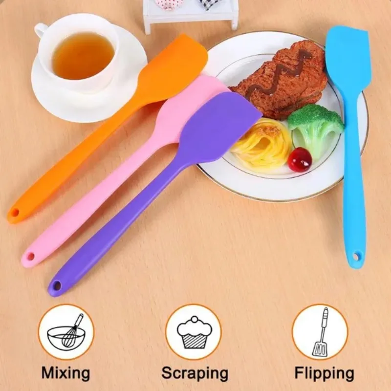 Silicone Spatulas, Heat Resistant Rubber Spatula Non-Stick Cake Spatula Tool Spoon Spatula for Cooking, Baking thumbnail 2