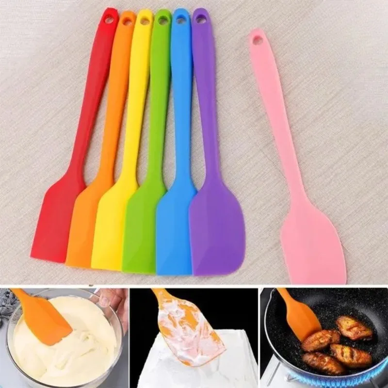 Silicone Spatulas, Heat Resistant Rubber Spatula Non-Stick Cake Spatula Tool Spoon Spatula for Cooking, Baking