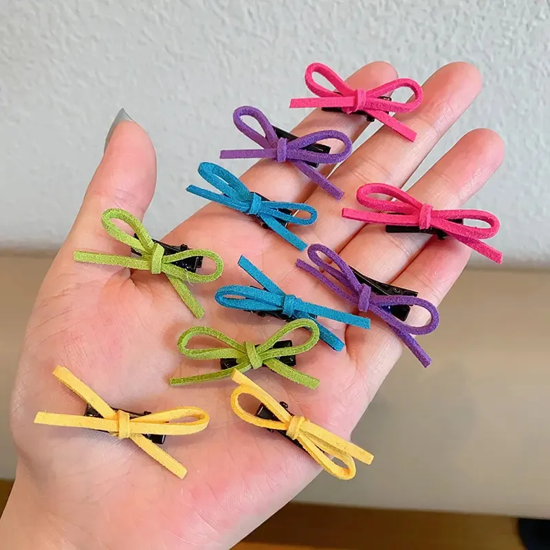 10PCS/Bag Summer Baby Mini Hair Clips Sweet Bow Princess Girl Braided Headwear Colorful Bowknot Barrettes Kids Hair Accessories thumbnail 5
