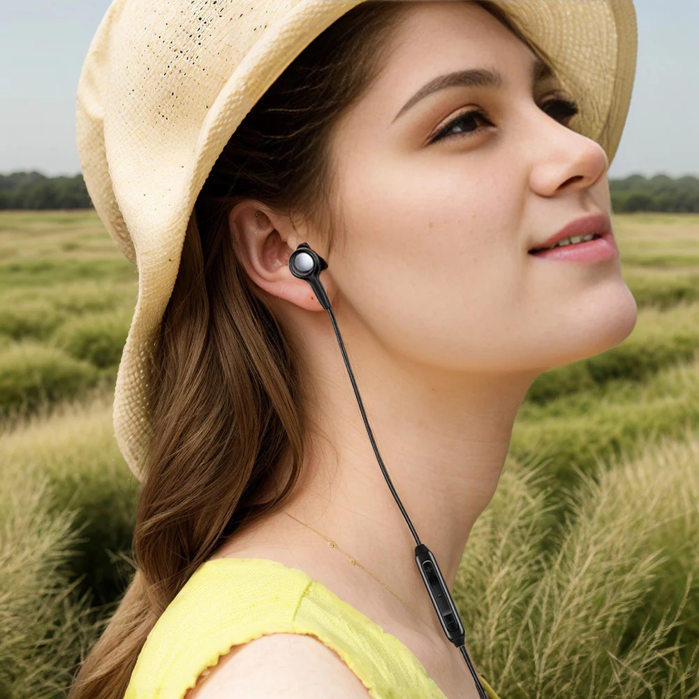 3.5mm/Type-c Wired Earbuds In Ear Headphone Single Side Mono Earphone with Microphone Volume Control Wired Headset for Laptop PC thumbnail 3