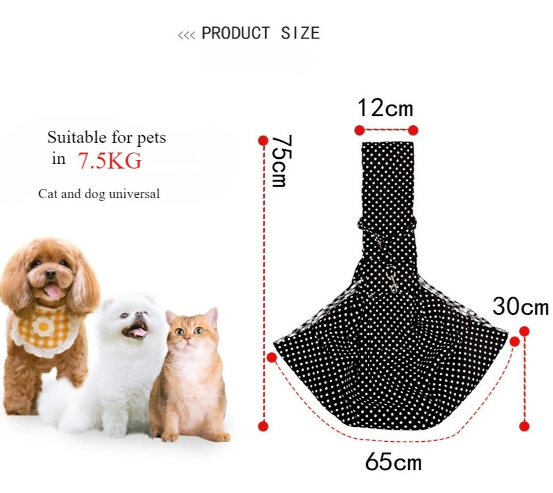 Pet Ortable Shoulder Bag with Pocket Fits Within 7.5kg Dog Cat Sling Carrier for Outdoor Travel Hiking Pet Carrying Supplies thumbnail 2