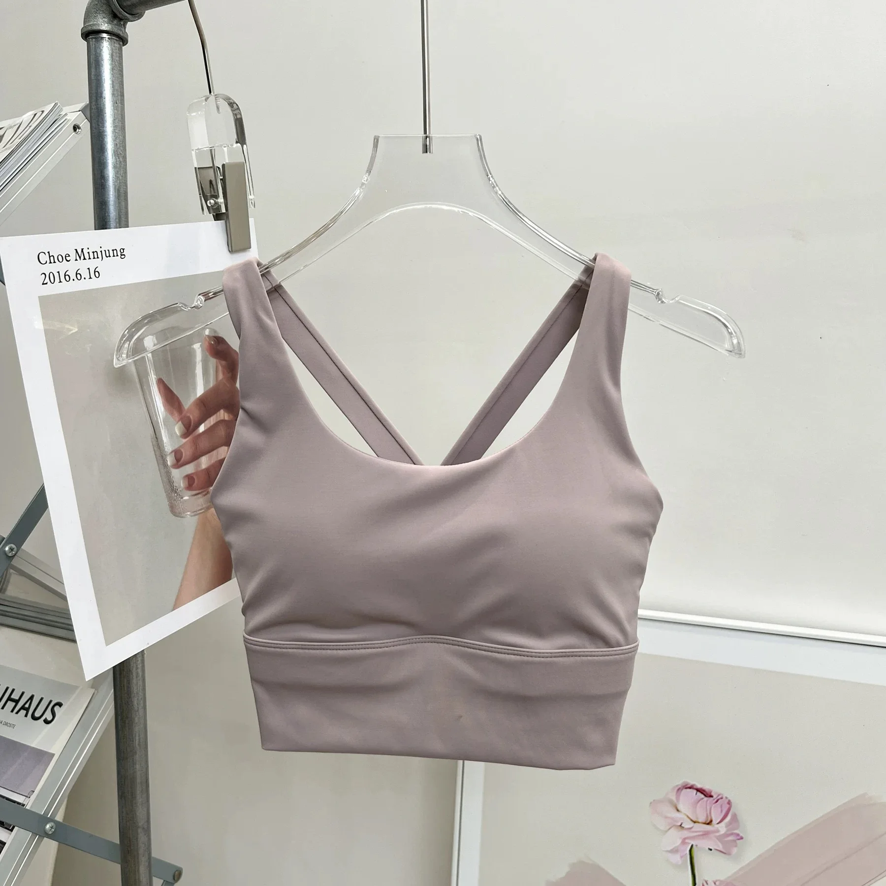Shockproof High-Intensity Exercise Fitness Bra All-In-One Cup Running Gathered Yoga Beauty Back Breathable Sports Bra for Women thumbnail 6