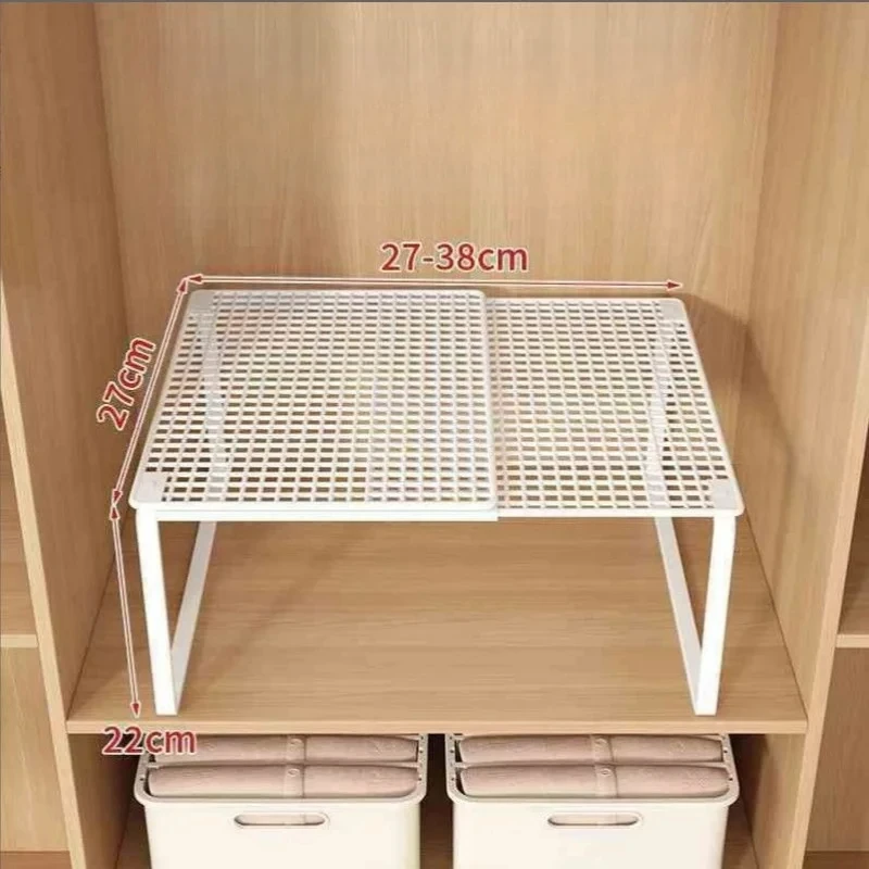 Stackable Telescopic Closet Shelf Retractable Expandable Wardrobe Divider Board  Adjustable Layered Partition Cabinet Organizer thumbnail 6