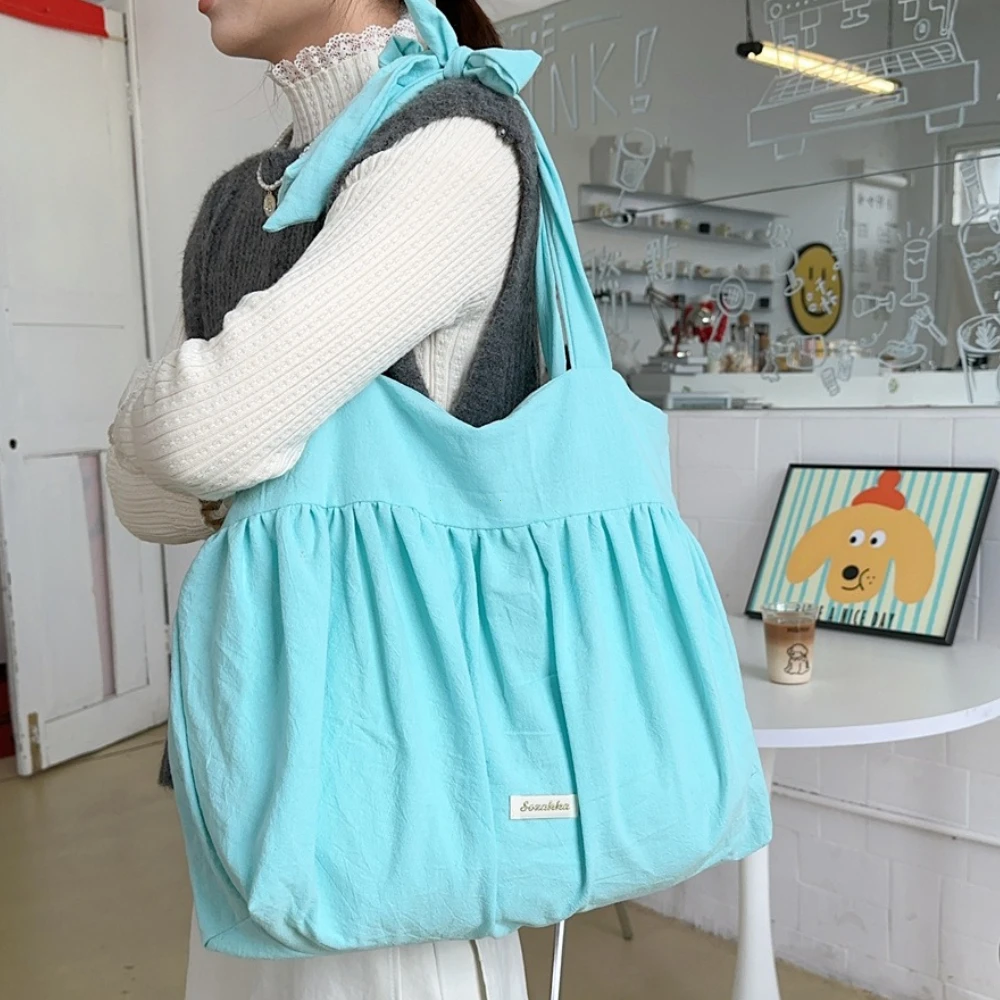 SOZAKKA Lazy Rabbit Large Capaci Tote Bag Belted Canvas Shoulder Bag Casual Sle Underarm Bag Spring Summer New Model Handbag thumbnail 5