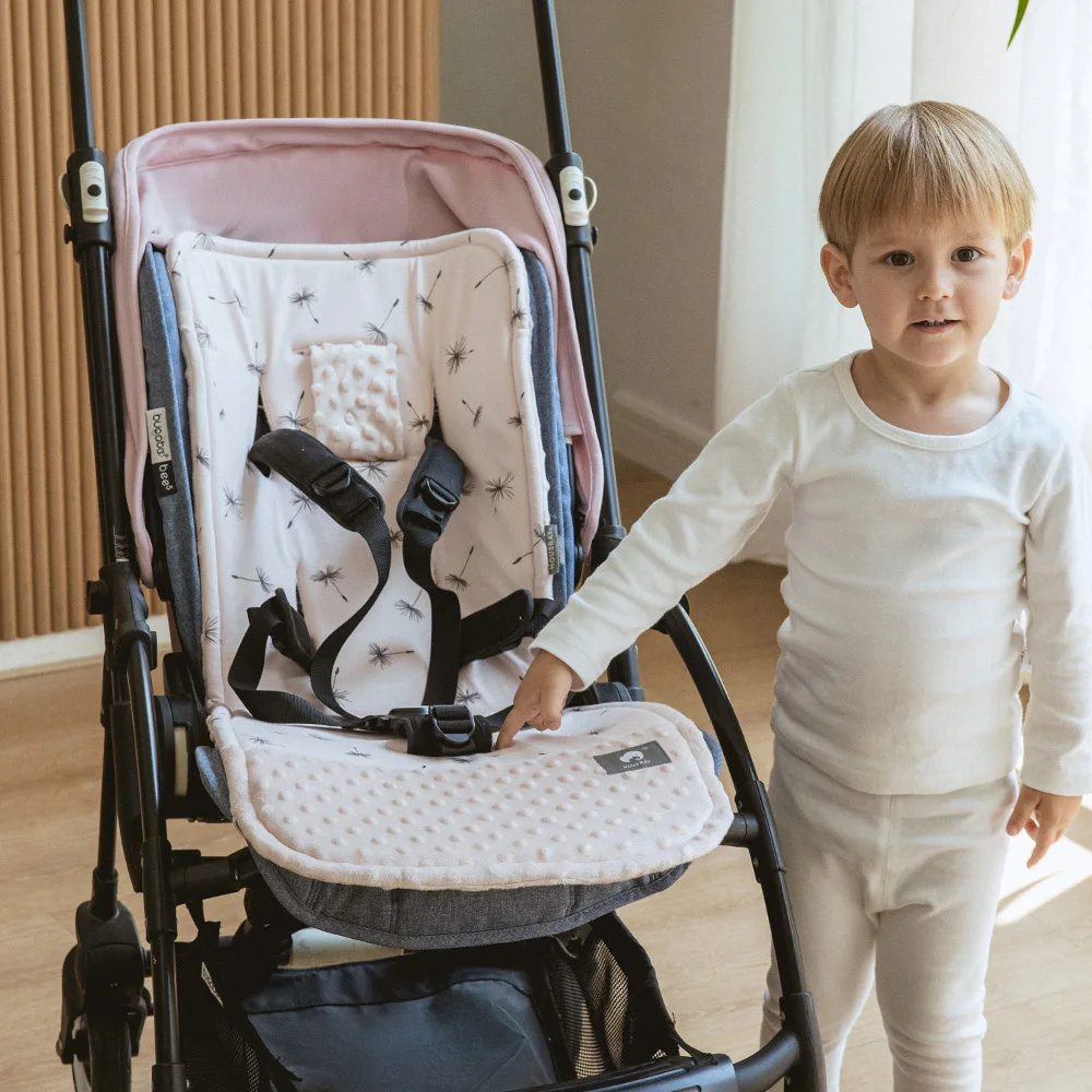 Stroller Cushion & Seat Belt Cover 2Pcs/Set Universal Baby Pram Seat Pad Soft Kids Pushchair Car Mat Stroller Accessories thumbnail 3