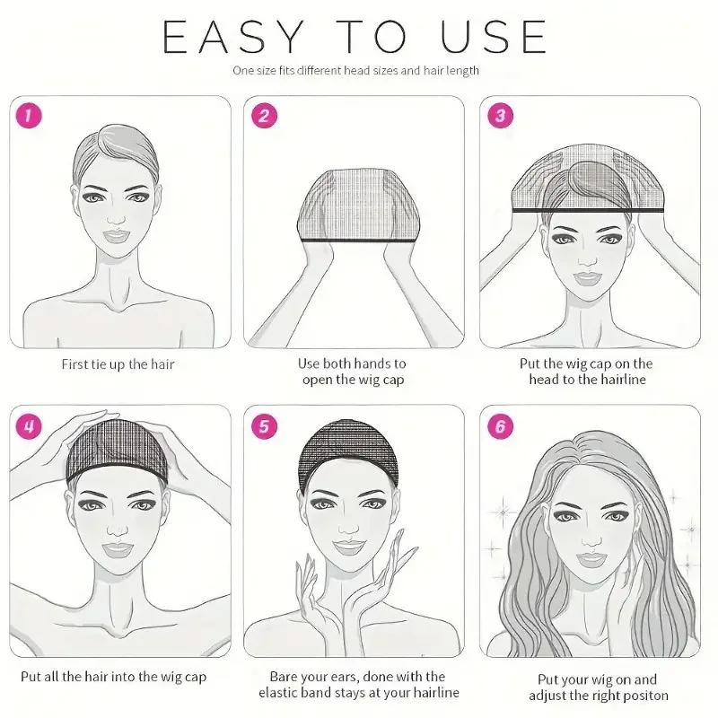 16pcs/8Pack Unisex Elastic Hair Net Set Comfortable Breathable Polyamide Nylon Hair Caps for All Hair Types And Lengths thumbnail 6