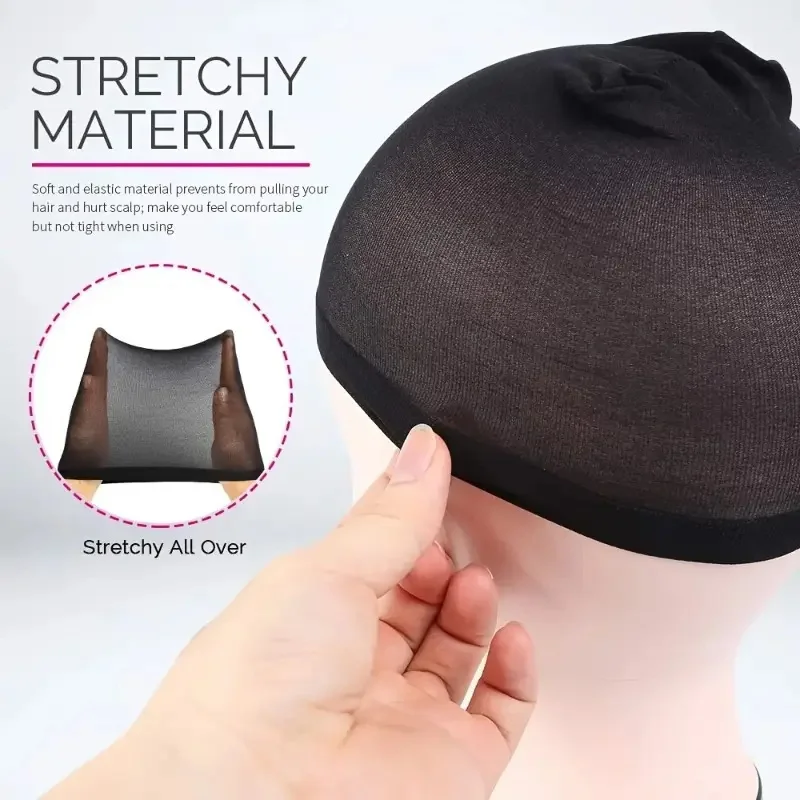 16pcs/8Pack Unisex Elastic Hair Net Set Comfortable Breathable Polyamide Nylon Hair Caps for All Hair Types And Lengths thumbnail 2