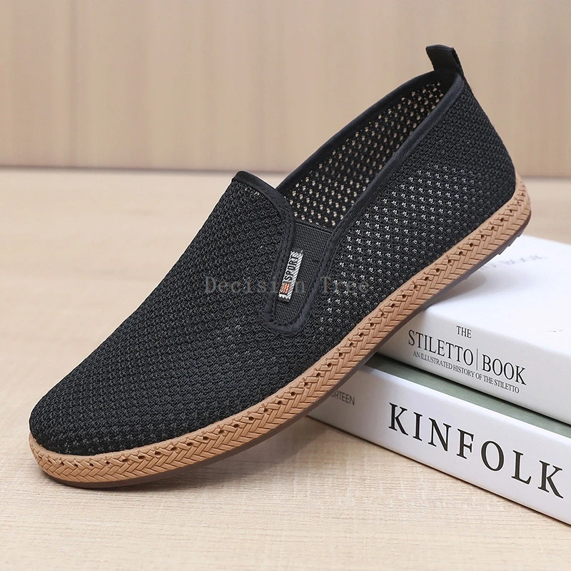 2025 wear-resistant non-slip martial arts shoes breathable chinese old peking men's cloth shoes casual flat tai chi shoes h008 thumbnail 2