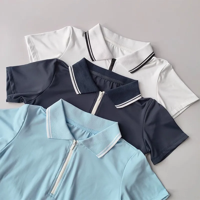 Women's 2-Piece Sports Tennis Sets Polo Sports Suit Stretchy Workout Shirt Outfits Golf Badminton Training Slim Fit Tracksuits thumbnail 4