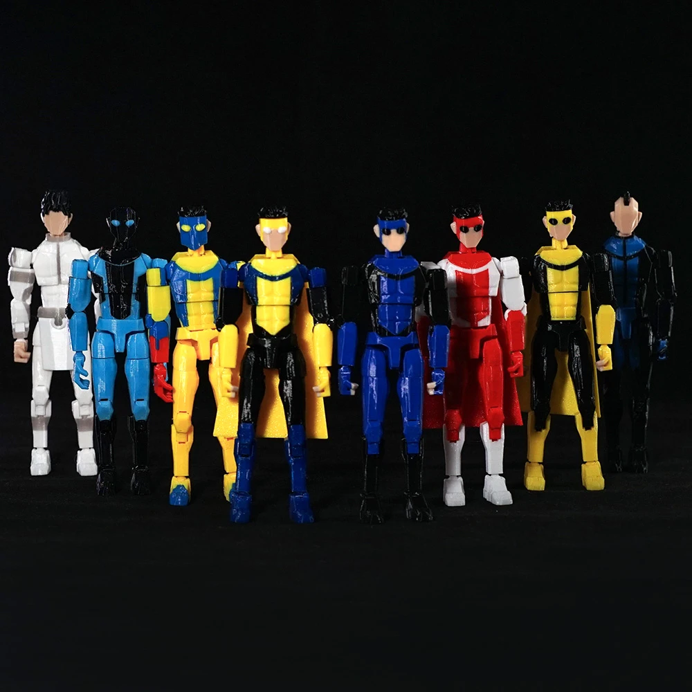 3D Printed Invincible Toys Action Figures Anime Model Lucky Dummy 13 Superheroes Mark Thragg Multi-Jointed Toy Ornaments Gifts thumbnail 2