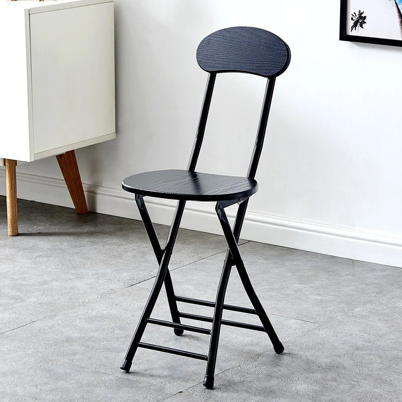 【Breeins】Compact Wooden Folding Chair with Metal Legs Set of 2/4 Black White Dining Chair thumbnail 6
