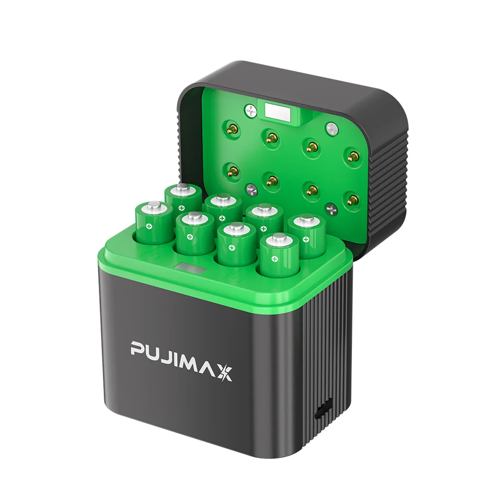 PUJIMAX 1.5V AAA 1100mWh Rechargeable Lithium-ion  Battery With Smart Battery Charger SET  Batteries Individually Available thumbnail 5